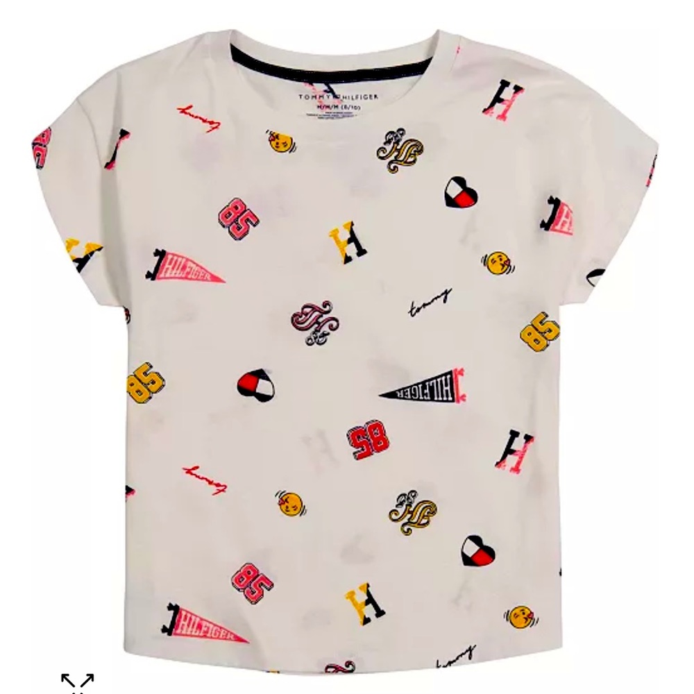TOMMY HILFIGER Girls Varsity Logo Relaxed T-shirt
